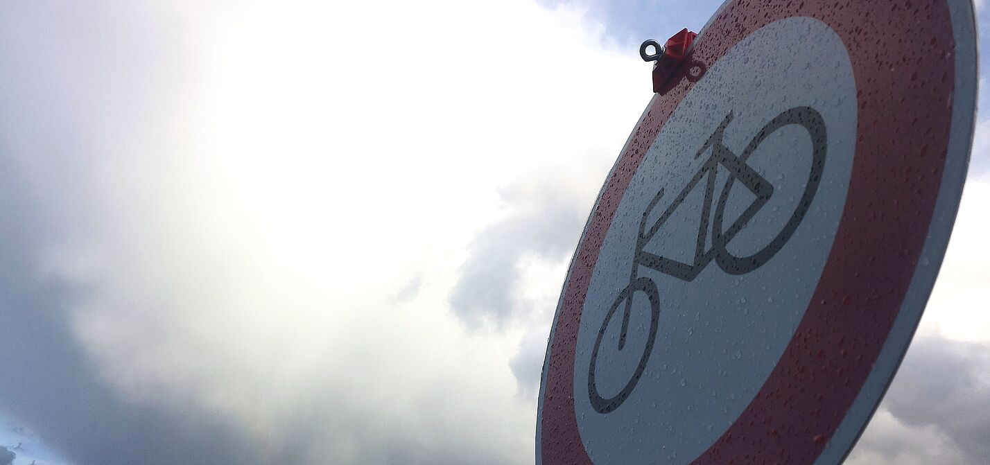 Fahrrad verboten Verkehrszeichen Fahrrad verboten