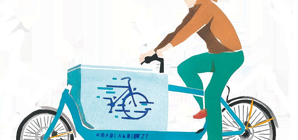 Lastenrad Illustration